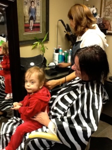 Jada Reese's first hair cut with Grandmum